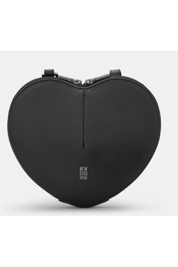 New Disguise Love Lane Heart Cross Body Bag in black
