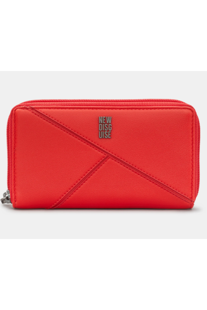 New Disguise Enigma Zip Round purse in red Y1258