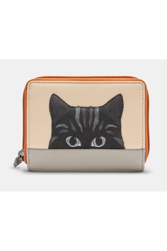 New Disguise Gatto Zip Round Purse in Mocha Y1250