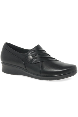 Clarks ladies Hope Roxanne in black leather
