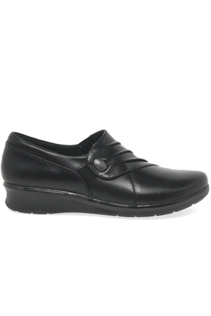 Clarks ladies Hope Roxanne in black leather