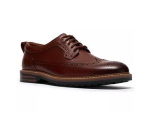 Clarks Aldwin2 Limit in Dark Tan leather