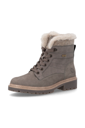Remonte D0B81-42 ladies waterproof boot in Grey Combi