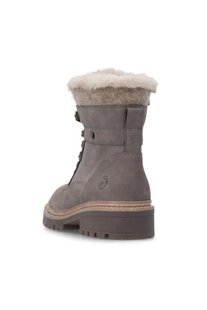 Remonte D0B81-42 ladies waterproof boot in Grey Combi