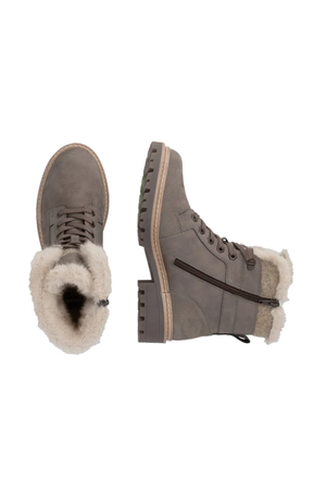 Remonte D0B81-42 ladies waterproof boot in Grey Combi