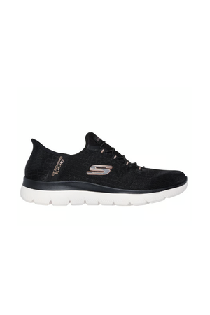 Skechers Slip-ins: Summits - Classy Night 150128W in Black/Rose gold WIDE FIT