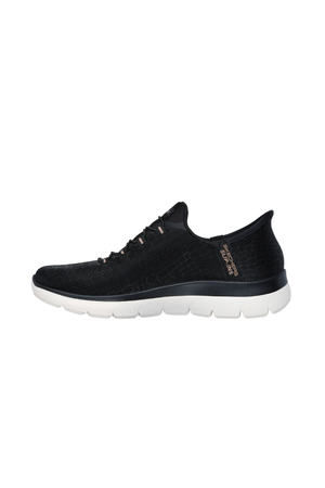 Skechers Slip-ins: Summits - Classy Night 150128W in Black/Rose gold WIDE FIT