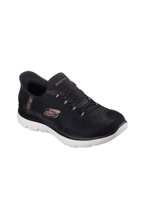 Skechers Slip-ins: Summits - Classy Night 150128W in Black/Rose gold WIDE FIT