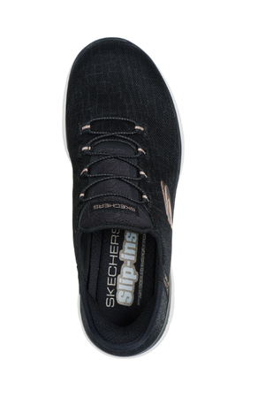 Skechers Slip-ins: Summits - Classy Night 150128W in Black/Rose gold WIDE FIT