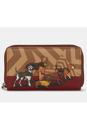 New Disguise Dog Walk zip round purse in Brown Y2158 DW 2