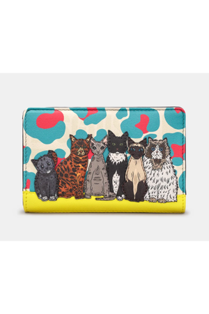 New Disguise Cat Club Flap Over purse in Black Y1089 PRTCT 1