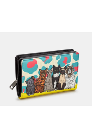 New Disguise Cat Club Flap Over purse in Black Y1089 PRTCT 1