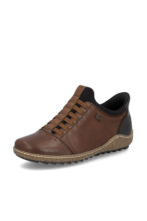 Rieker Shoe L7562-22 chestnut slip on waterproof shoe