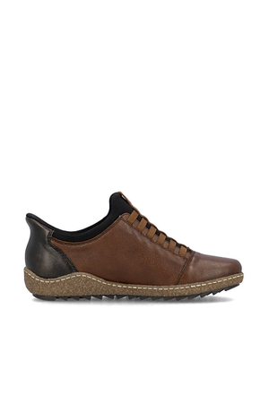 Rieker Shoe L7562-22 chestnut slip on waterproof shoe