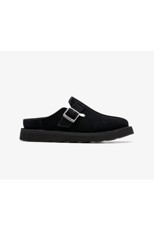 Clarks Solsbury Mule in Black suede