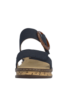 Rieker Women's Wedge Sandal - Blue  62950-14