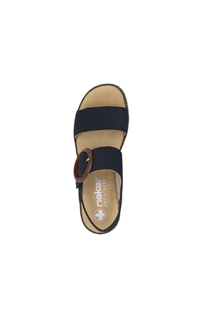 Rieker Women's Wedge Sandal - Blue  62950-14
