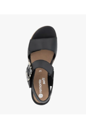 Remonte Ladies sandals D2L53-00 in Black
