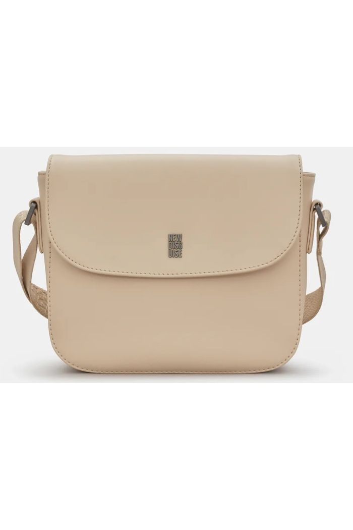 New Disguise Bennett flap over cross body bag in Almond