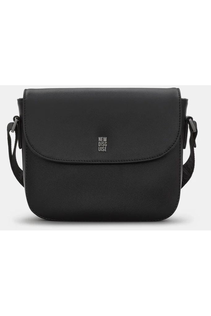 New Disguise Bennett flap over cross body bag in black