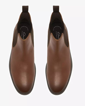 Clarks Jaxen Easy in Dark tan leather