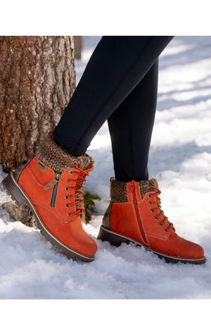 Lunar Millie GLB123 orange waterproof boot