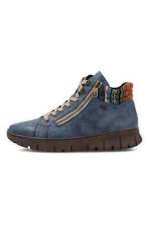 Rieker Ladies Boots N1305-14 navy multi waterproof