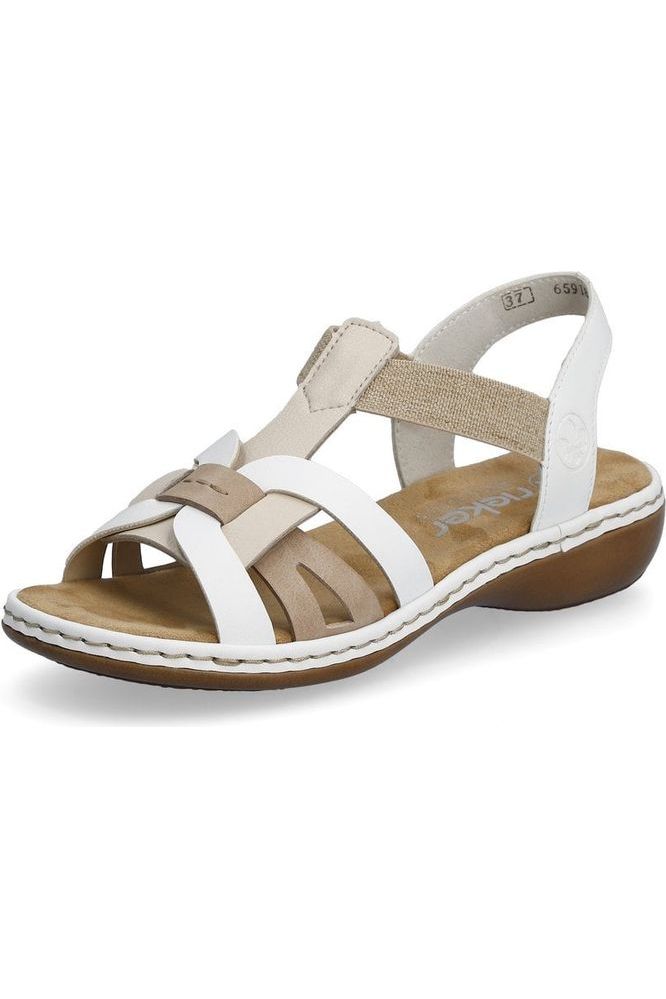 Rieker Ladies Sandals 65918-81 pebble white