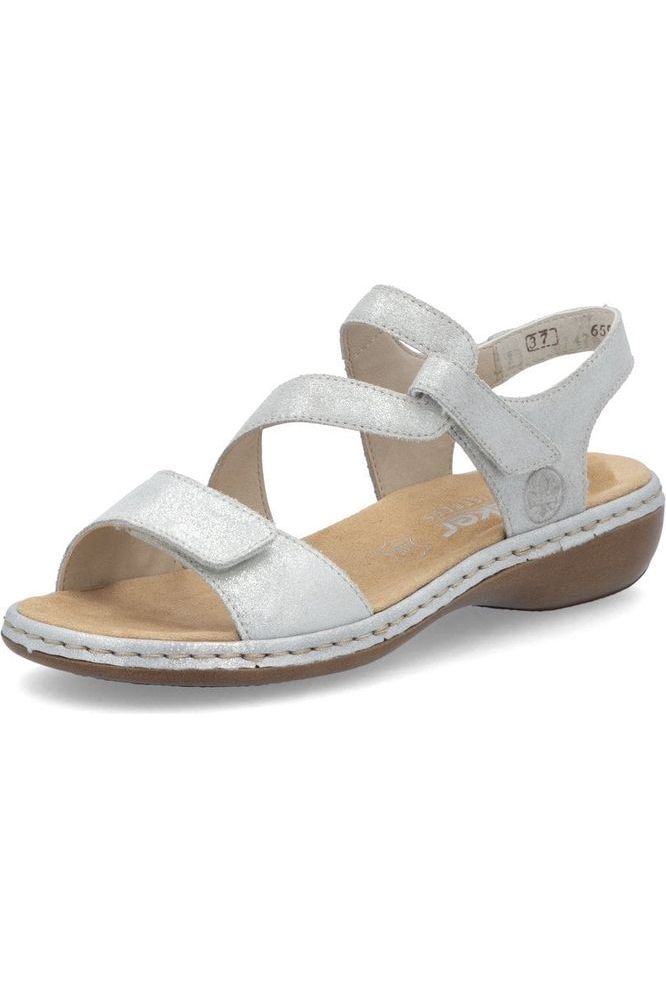 Rieker Womens Sandals 659C7-93 in Silver