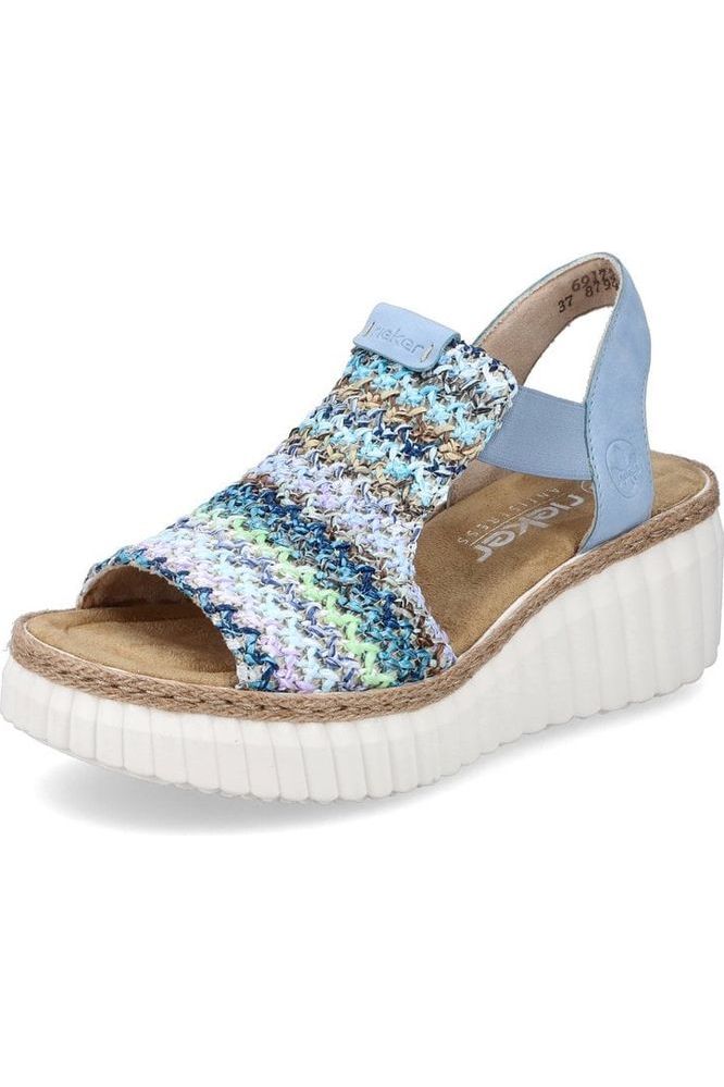 Rieker ladies sandal 69172-91  in Blue Multi
