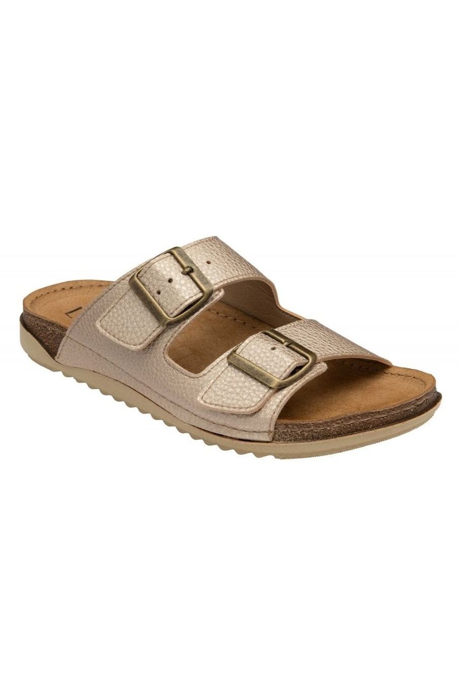 Lotus Rome lades mule sandal in platino