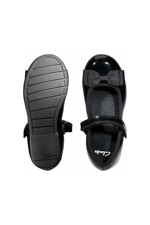 Clarks Scala Tap K Black Patent
