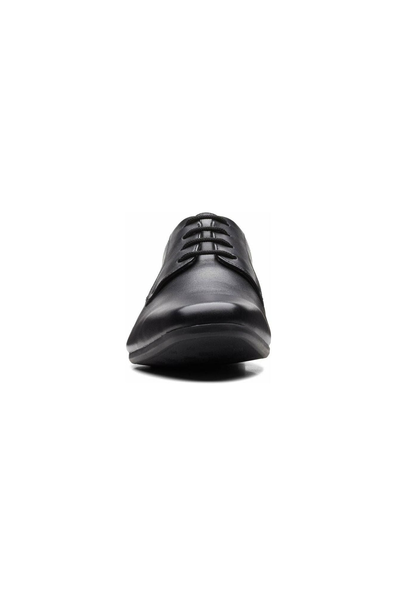 Clarks Sidton Lace in Black Leather - JM Shoes Ltd