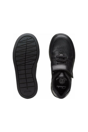 Clarks Fawn Lay Kid in black leather
