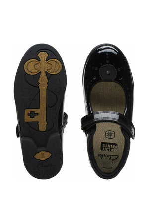 Clarks Magic Step Bar Kid czarny patent