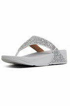 FitFlop Lulu Glitter Toe Stringi srebrne