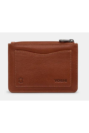 Yoshi Brown Tweed Highland Cow  Zip Top Purse Y1321