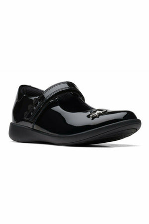 Clarks Etch Fun K w kolorze czarnym lakierowanym