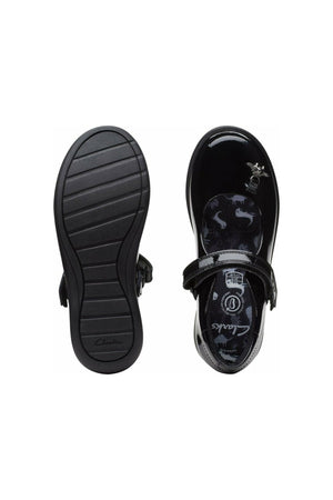 Clarks Etch Fun K w kolorze czarnym lakierowanym