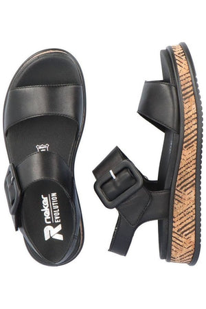 Rieker Womens W0800 00 czarny