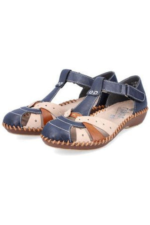 Rieker Women's M1655-14 in blue combi