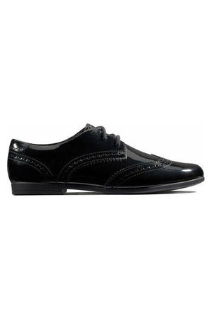 Koronkowe buty młodzieżowe Clarks Scala w kolorze czarnym, lakierowane